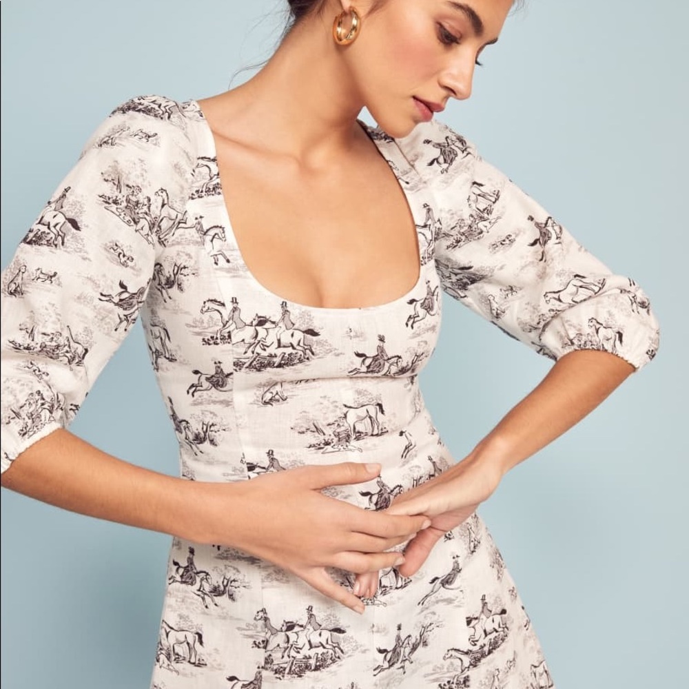 Reformation Maxine dress toile linen mini